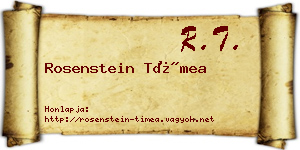Rosenstein Tímea névjegykártya