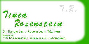 timea rosenstein business card